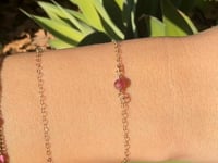 Ruby Birthstone Bracelet
