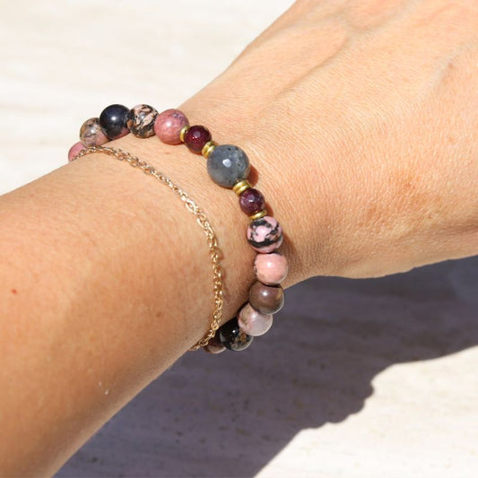 Rhodonite and Labradorite Bracelet *Final Sale*