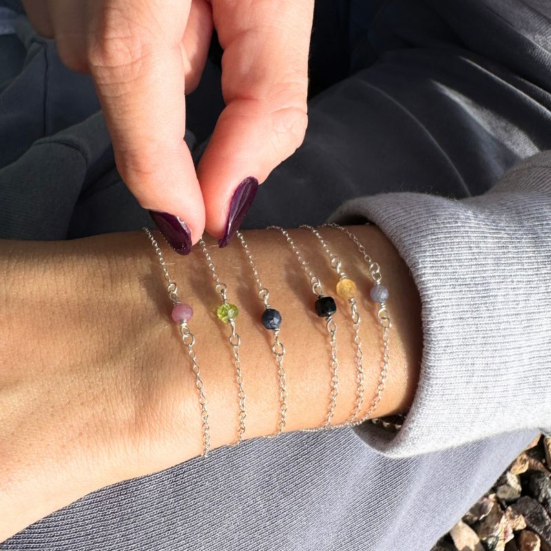 Sapphire Sterling Silver Bracelet - September