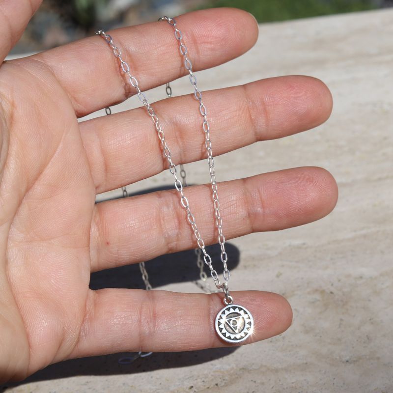 Throat chakra Sterling Silver Chain Necklace *Final Sale*