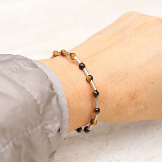 Tigers Eye and African Bead Bracelet *Final Sale*