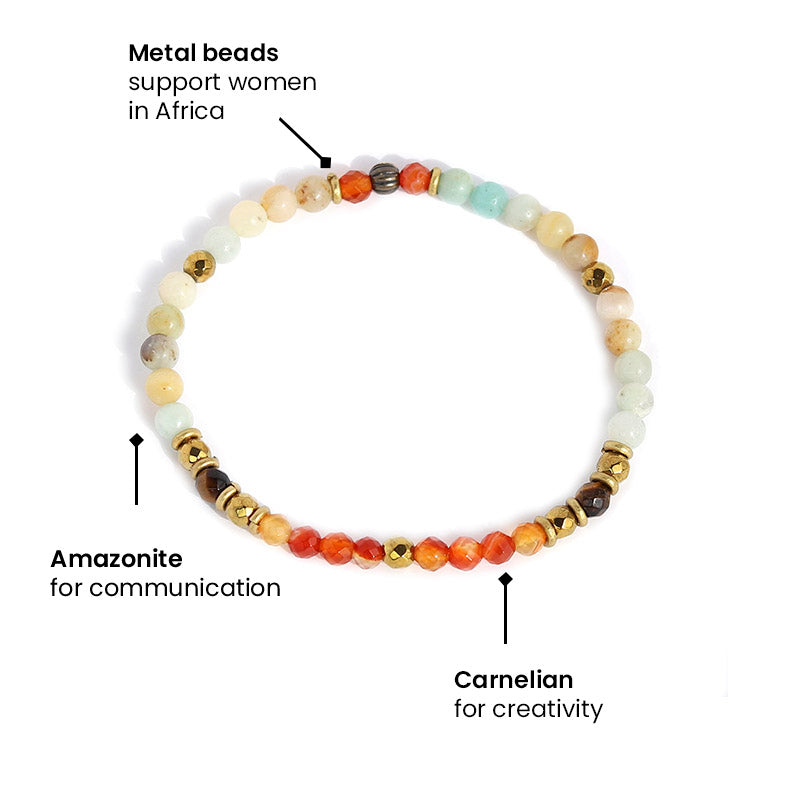 Carnelian and Amazonite Delicate Bracelet *Final Sale*