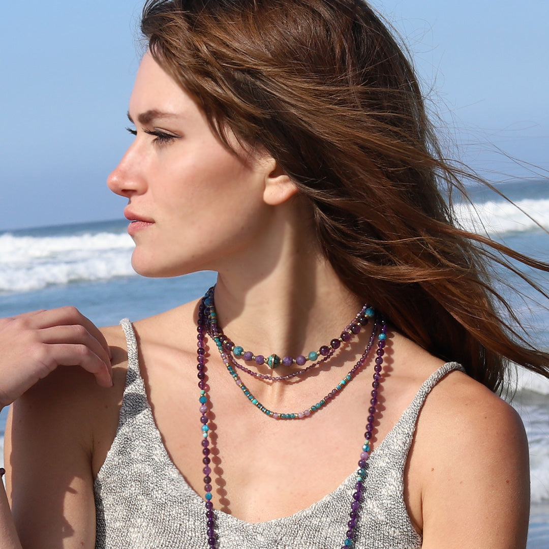 Amethyst Apatite Choker