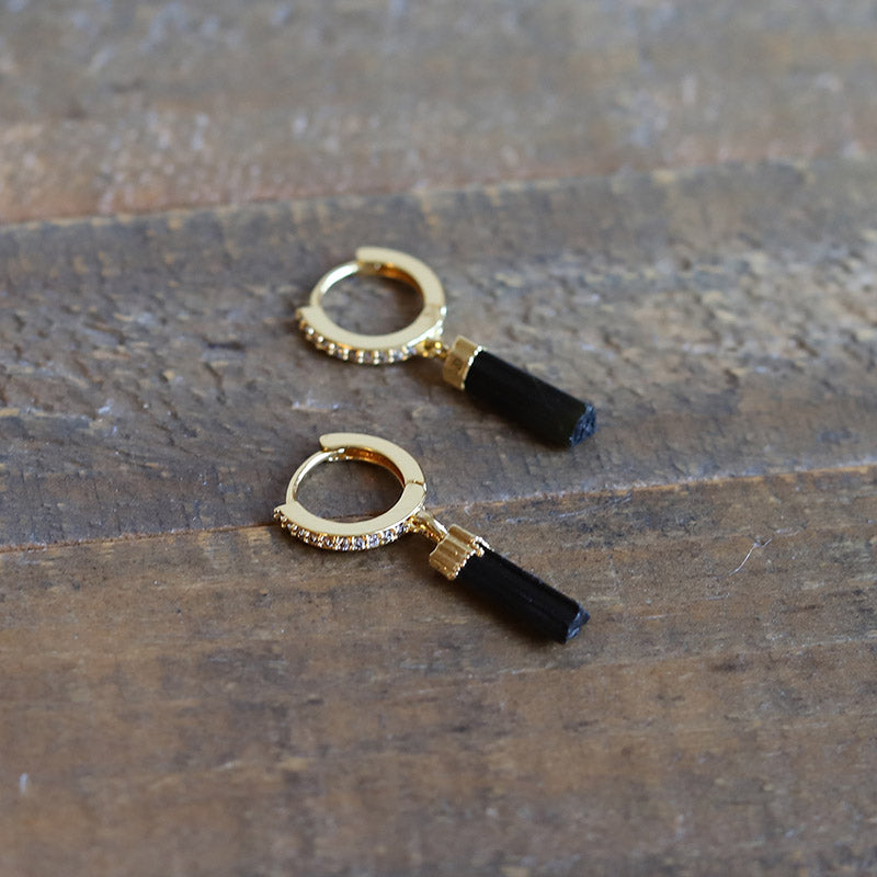 Raw Tourmaline Earrings