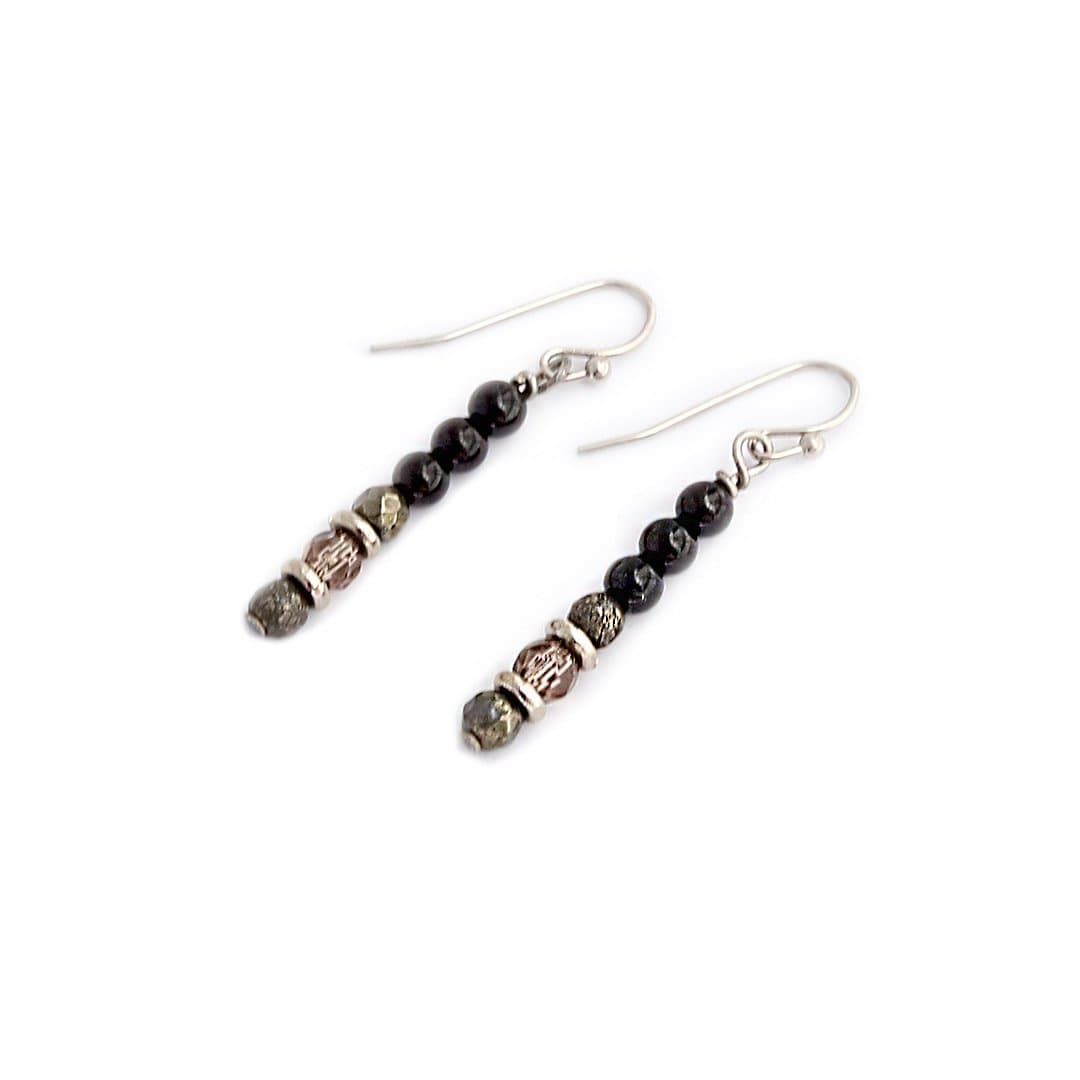 Tourmalinated quartz earrings store