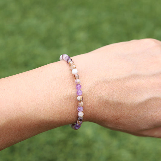 Chevron Amethyst Delicate Bracelet
