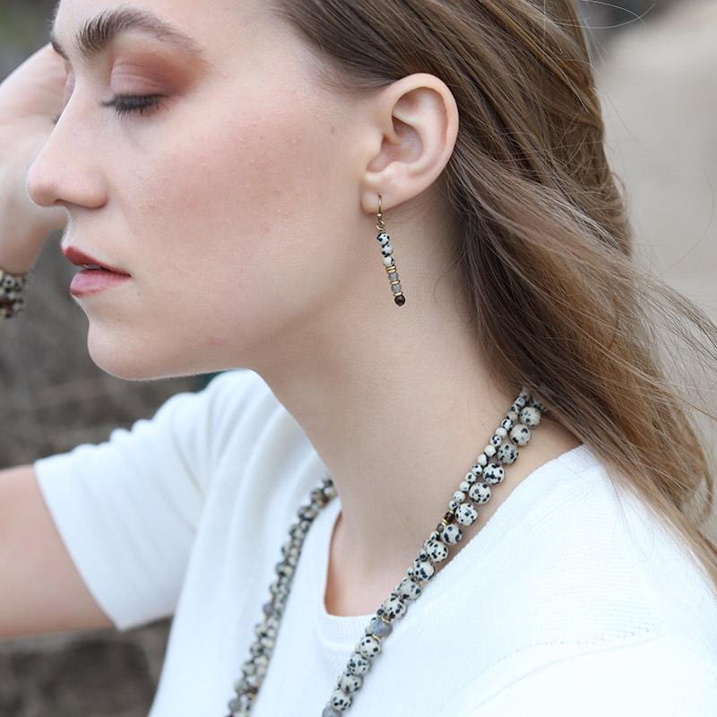 Dalmatian Jasper Earrings