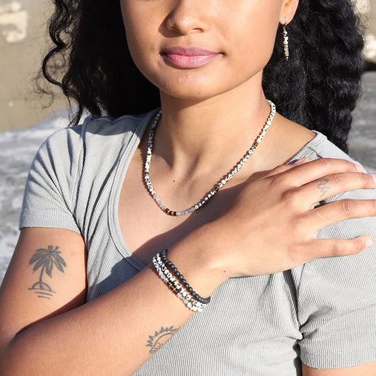 "Balance" Dalmatian Jasper and Labradorite Jewelry Bundle