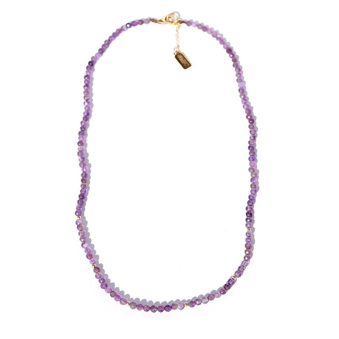 Delicate amethyst necklace discount