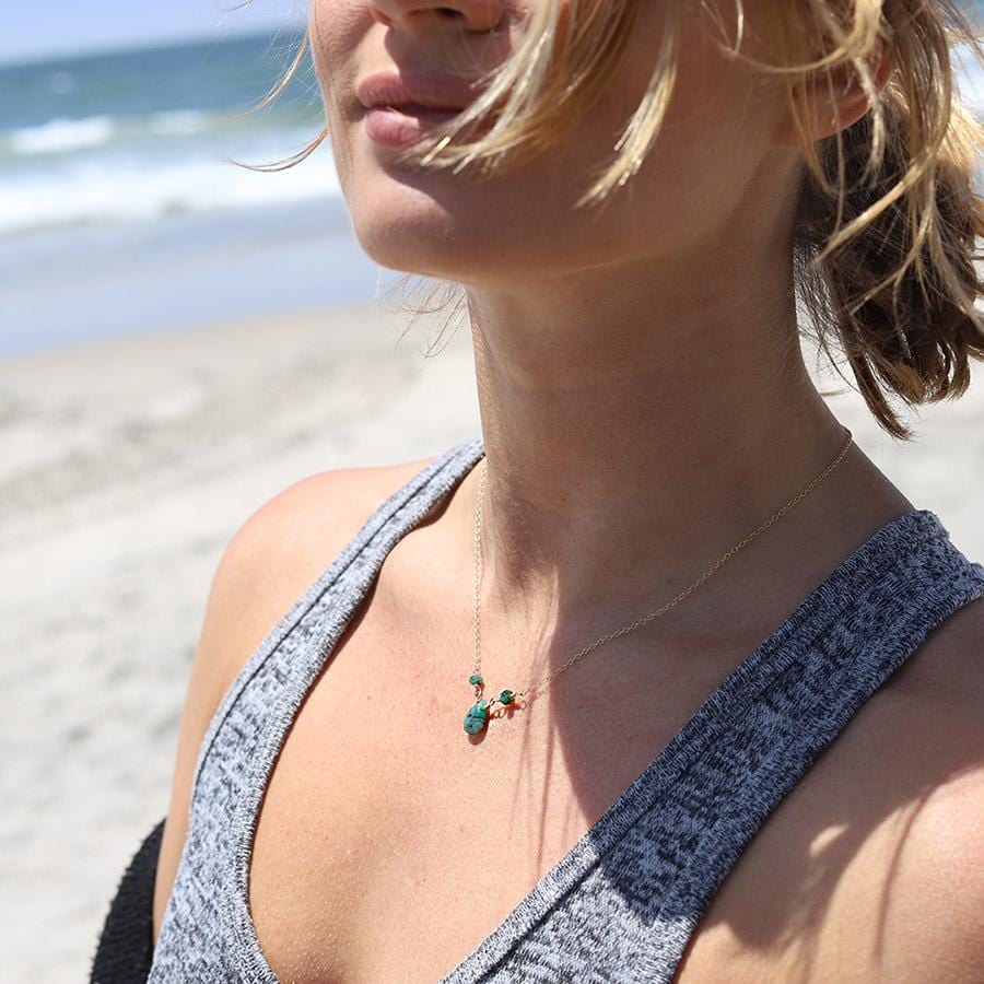 Emerald Gold Filled Chain Necklace *Final Sale*