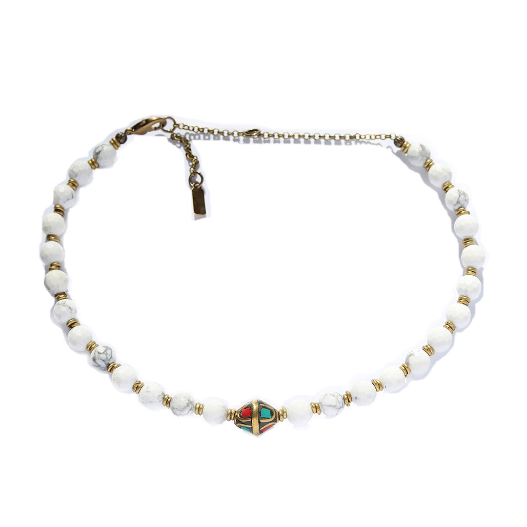 Howlite Mala Choker