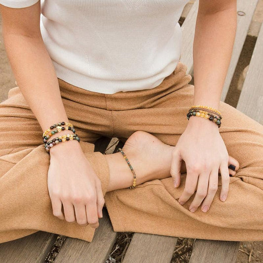 Jasper and Citrine Anklet