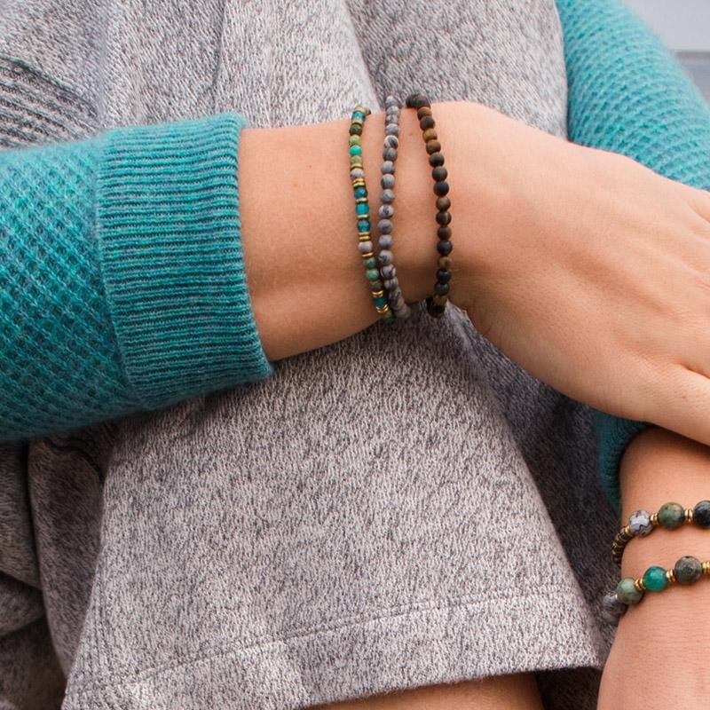 Jasper and Turquoise Delicate Bracelet