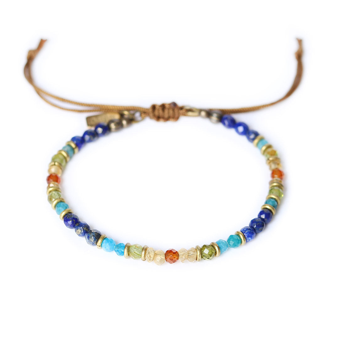 Lapis Lazuli and Peridot Delicate Bracelet