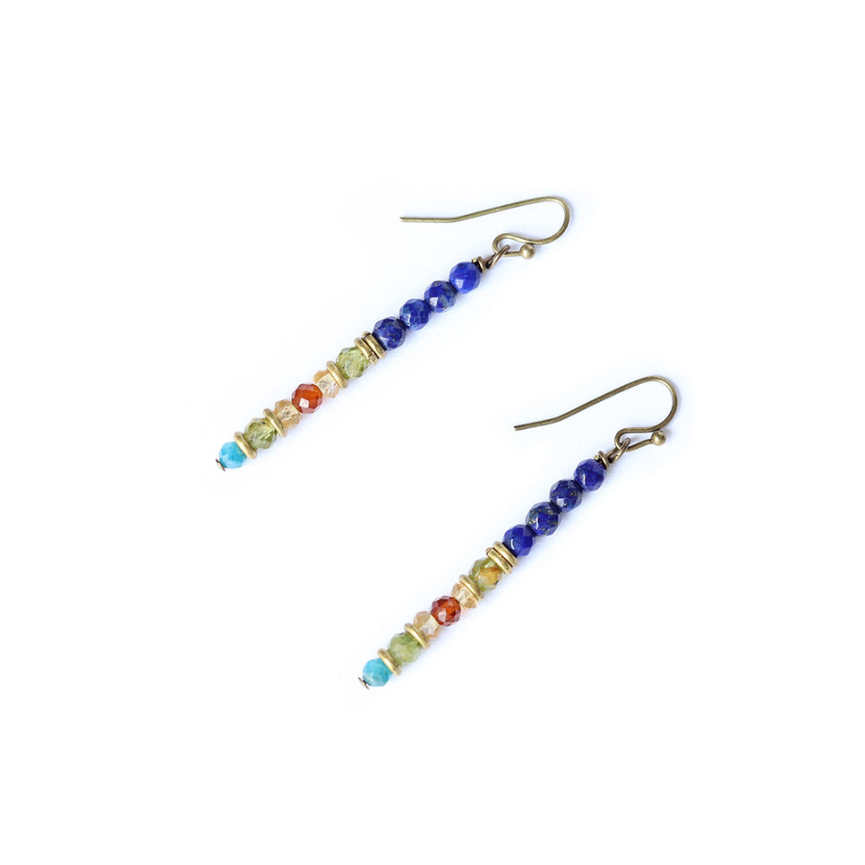 Lapis Lazuli and Peridot Earrings