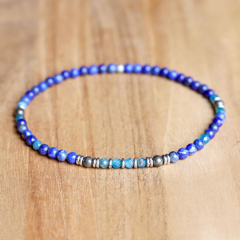 Lapis Lazuli and Apatite Delicate Anklet