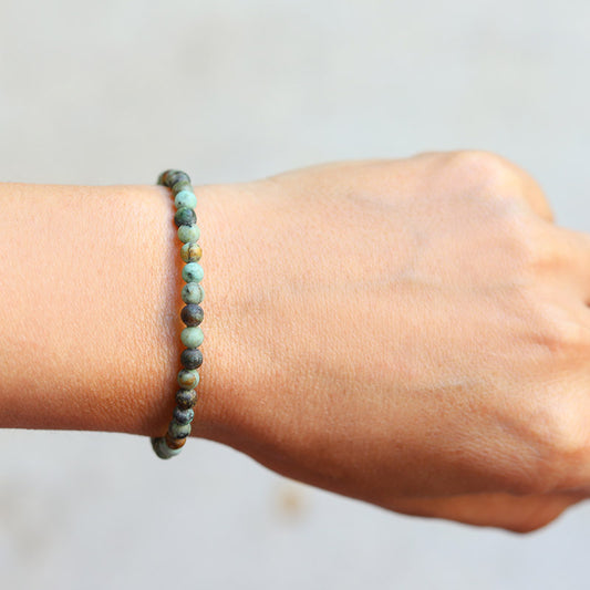 Matte African Turquoise Bracelet on hand model