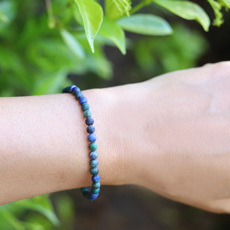 Matte Azurite Bracelet on hand model