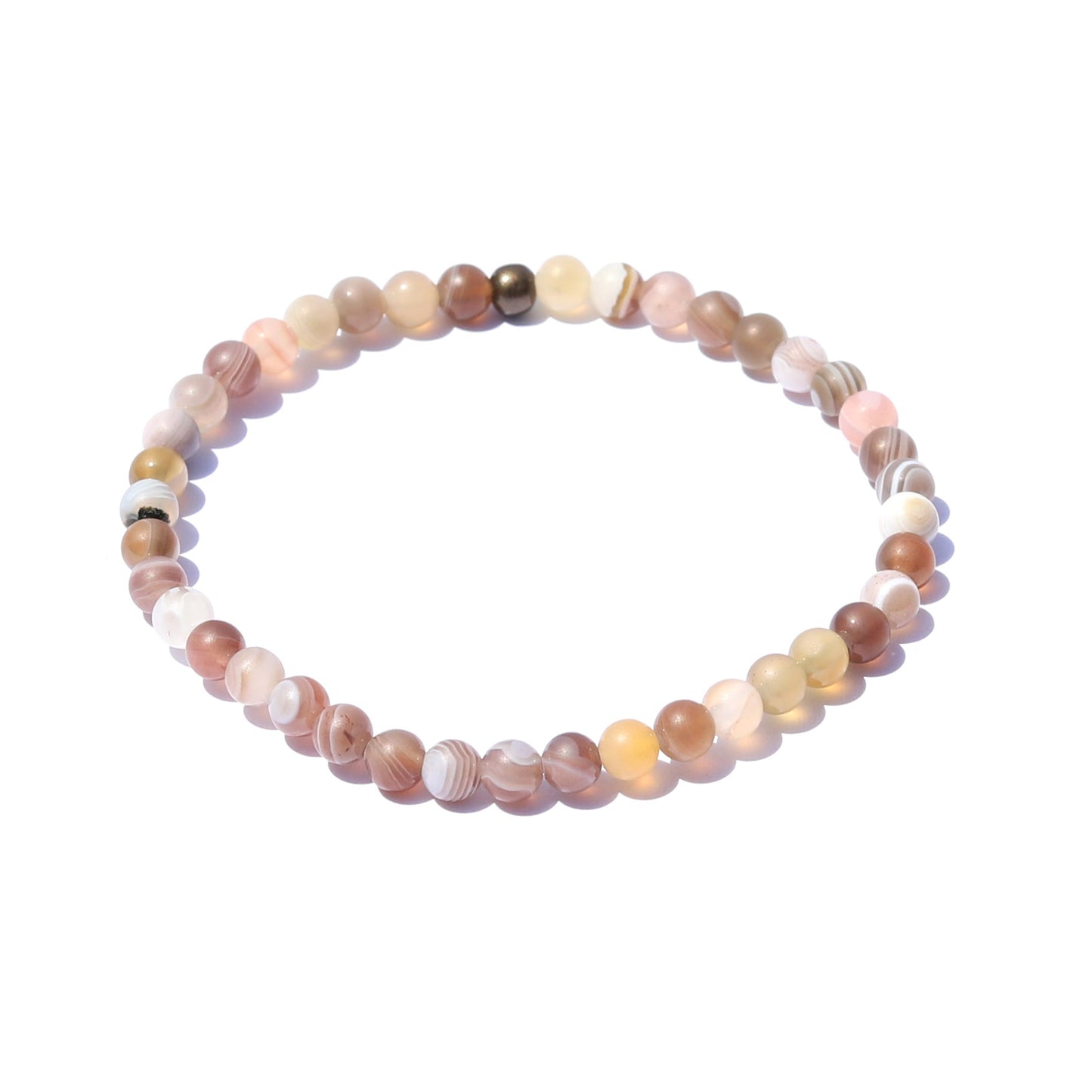 "Serenity" Matte Botswana Agate Delicate Bracelet