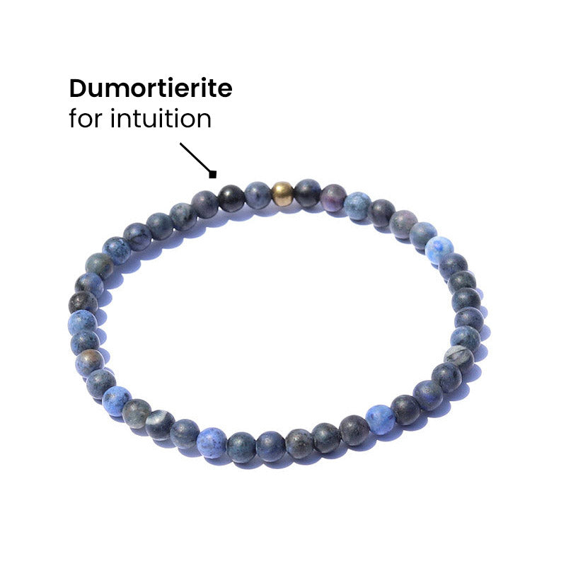 Matte Dumortierite Bracelet gemstone meaning