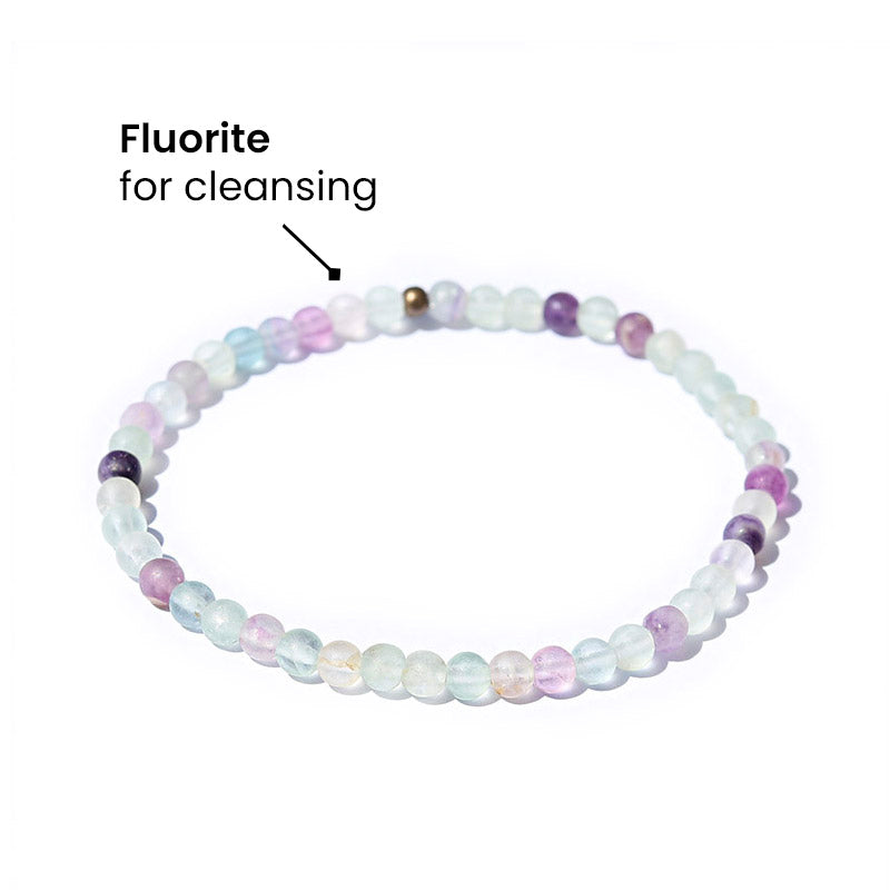 "Cleansing" Matte Fluorite Bracelet