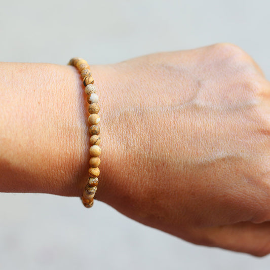 Matte Picture Jasper Bracelet hand