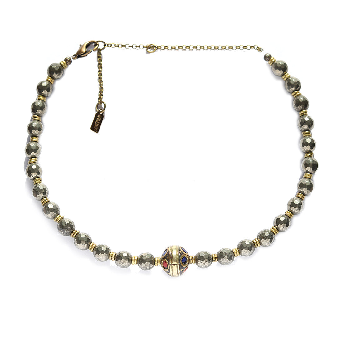 Pyrite Mala Choker
