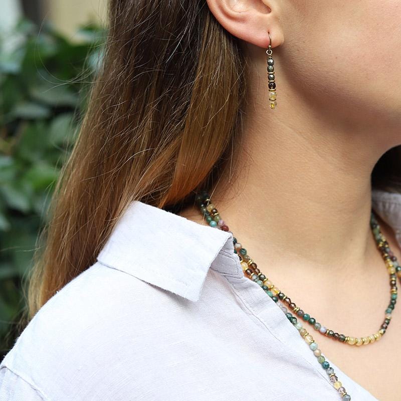 Pyrite and Citrine Earrings