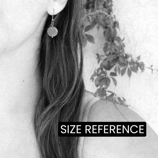 Red Vintage Hand Painted Colored Glass Earrings