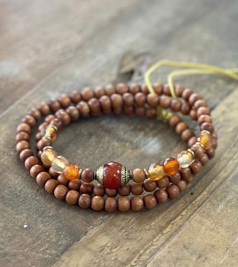 Sacral Chakra Sandalwood Mala Bracelet *Final Sale*