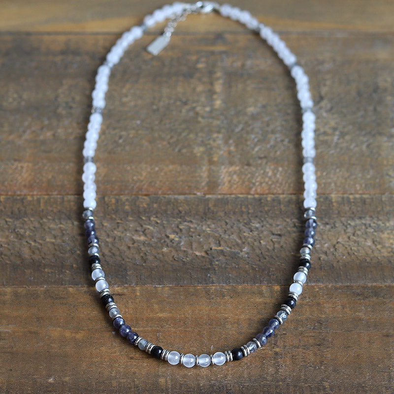 Miracles Selenite and Shungite Delicate Necklace