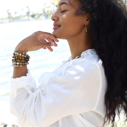 Tiger's Eye Wrist Mala Bracelet