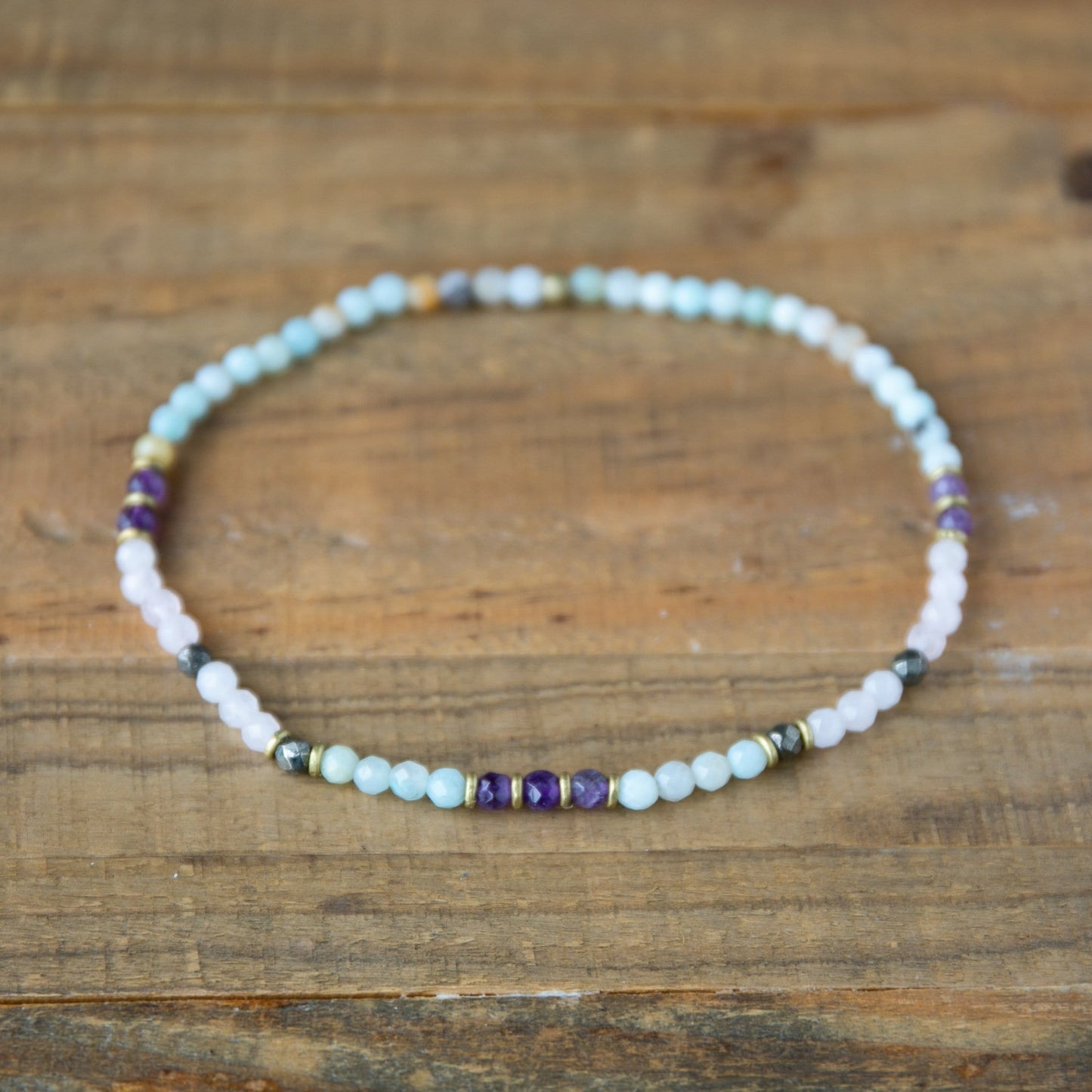 Anklets - Rose Quartz And Amazonite Anklet
