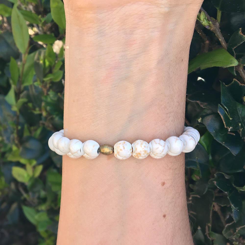 Bracelets - Calm, White Howlite Bracelet