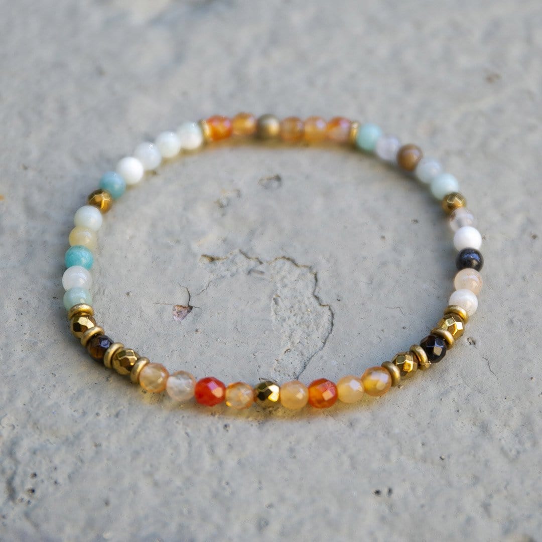 Bracelets - Carnelian And Amazonite Delicate Bracelet