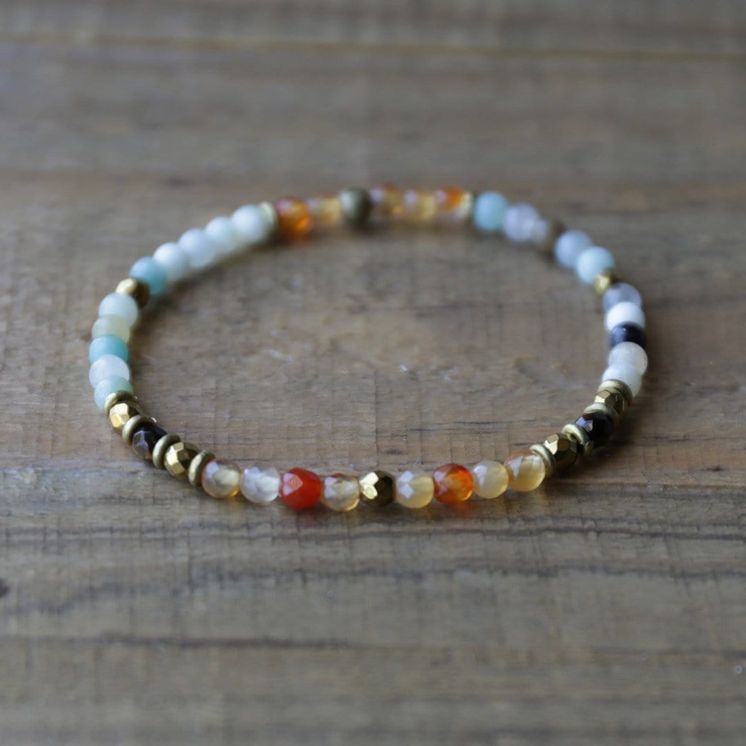 Bracelets - Carnelian And Amazonite Delicate Bracelet