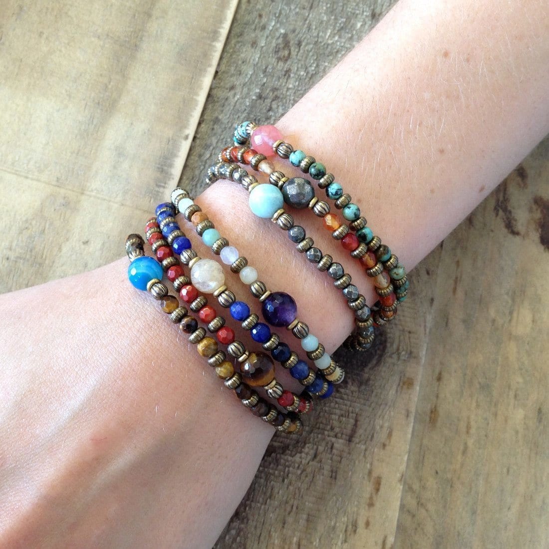 Bracelets - Carnelian And Pyrite Fine Faceted "Stability And Confidence" Bracelet
