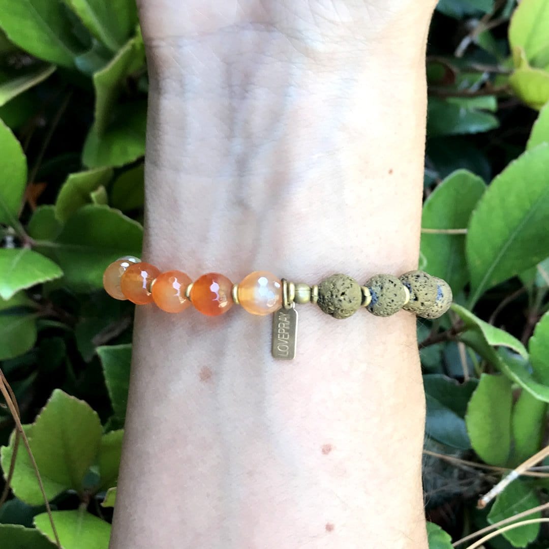 Bracelets - Carnelian Essential Oil Diffuser Bracelet - Aromatherapy Bracelet