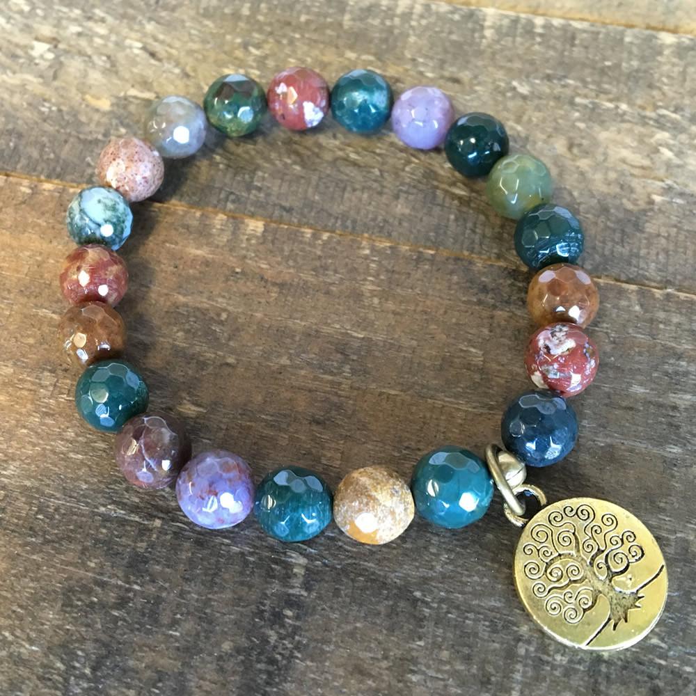 Bracelets - Faceted Fancy Jasper 'Protection' Bracelet