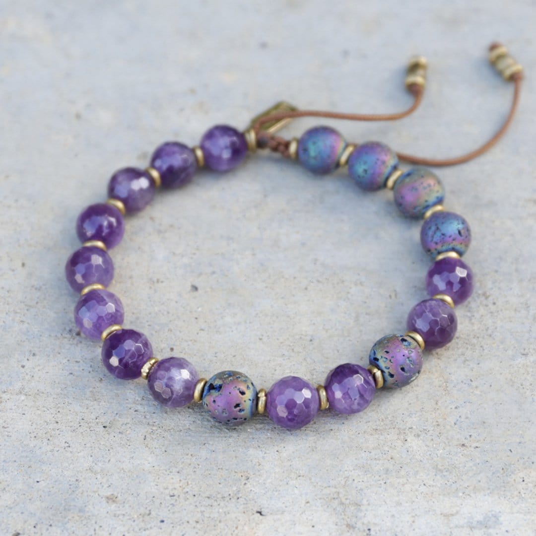 Healing' Amethyst Essential Oil Diffuser Bracelet