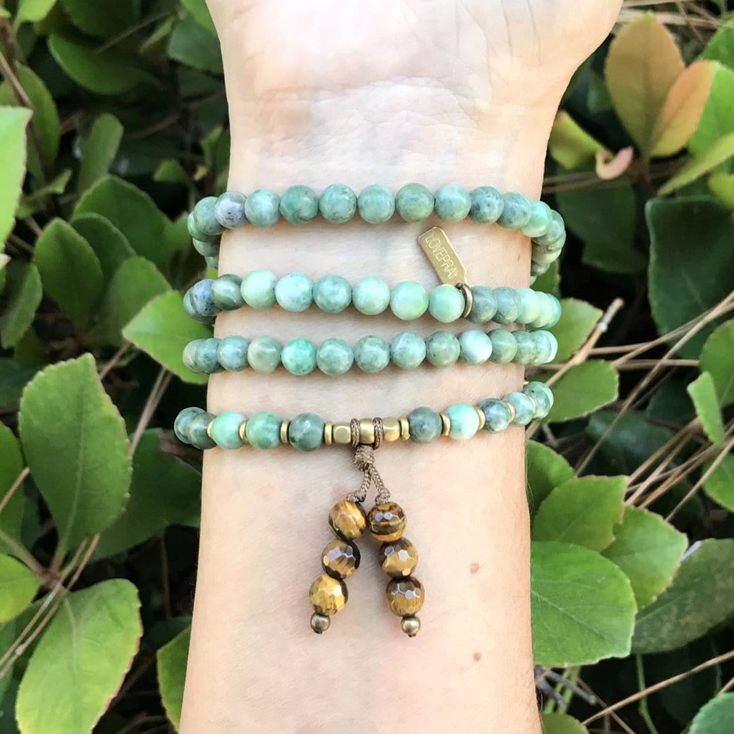Bracelets - Jade Mala Beads, Wrap 108 Bead Mala Bracelet Or Necklace