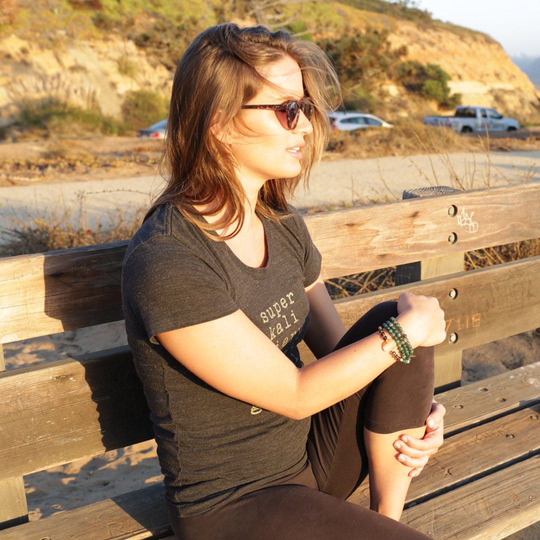 Bracelets - Moss Agate And Smoky Quartz Mala Bracelet