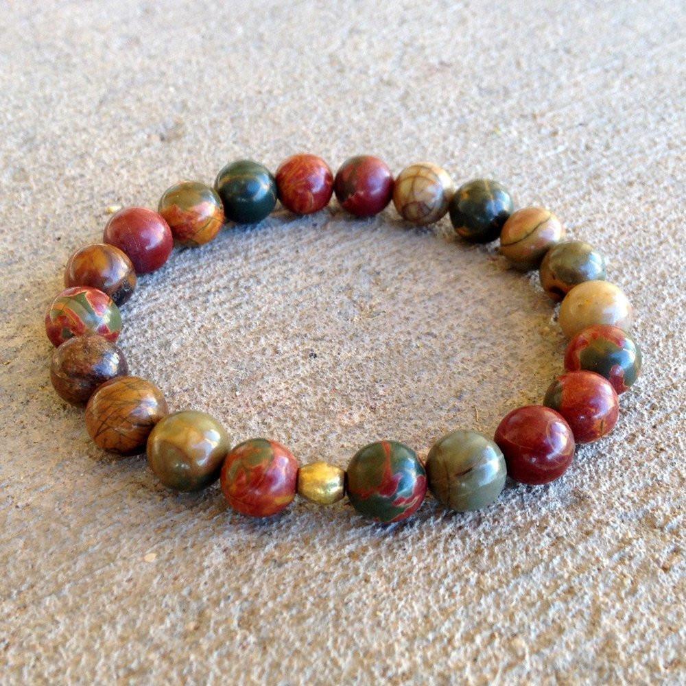 Bracelets - Picasso Jasper Mala Bracelet