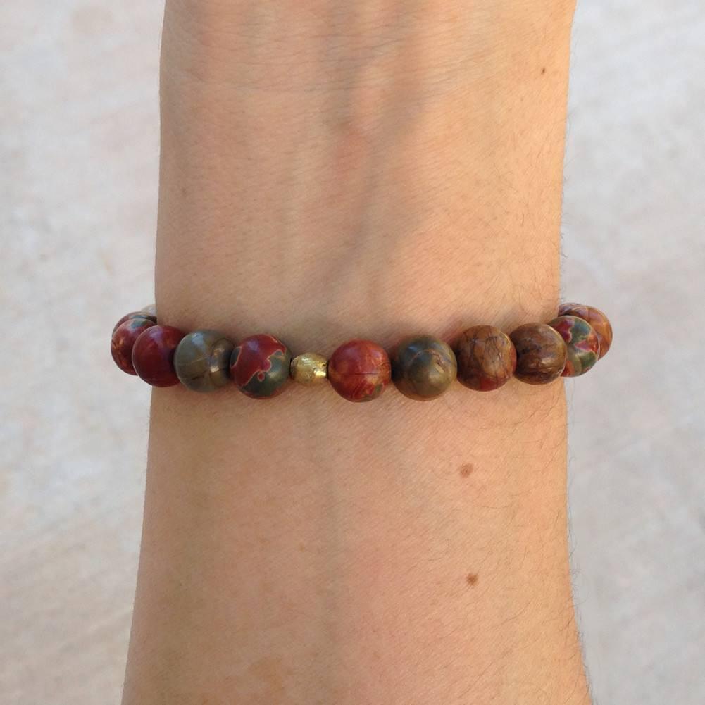 Bracelets - Picasso Jasper Mala Bracelet