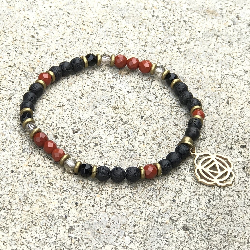 Bracelets - Root Chakra Essential Oil Diffuser Bracelet