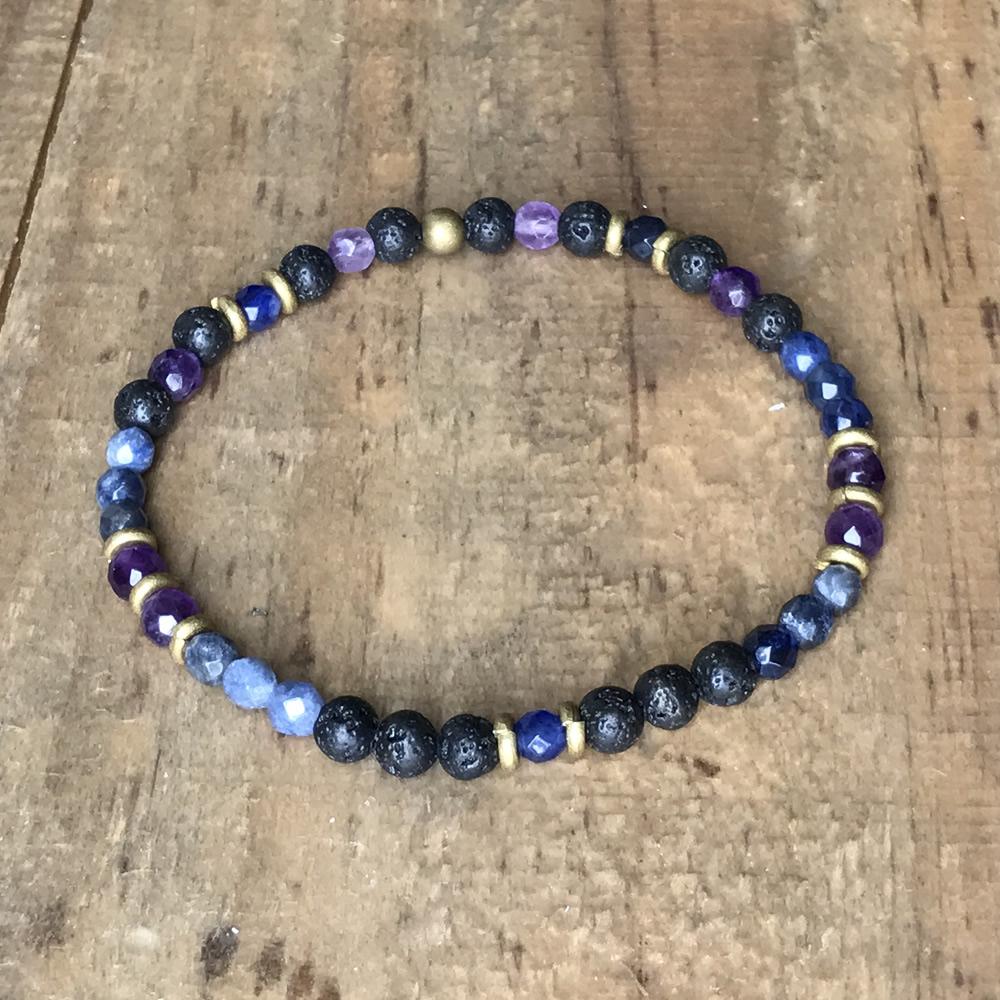 Bracelets - Third Eye Chakra Essential Oil Diffuser Bracelet