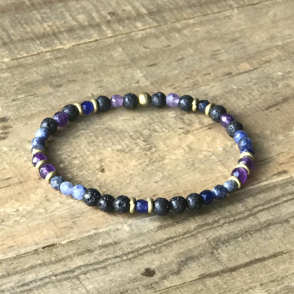 Bracelets - Third Eye Chakra Essential Oil Diffuser Bracelet