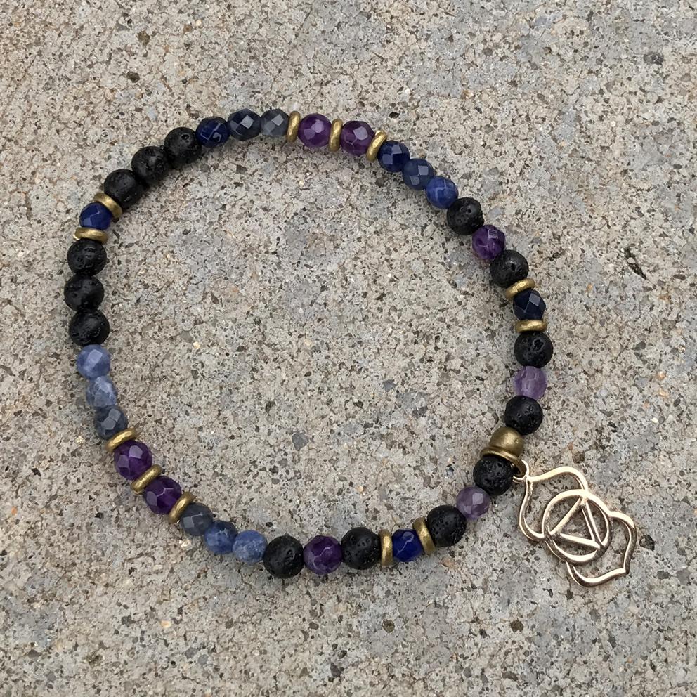 Bracelets - Third Eye Chakra Essential Oil Diffuser Bracelet