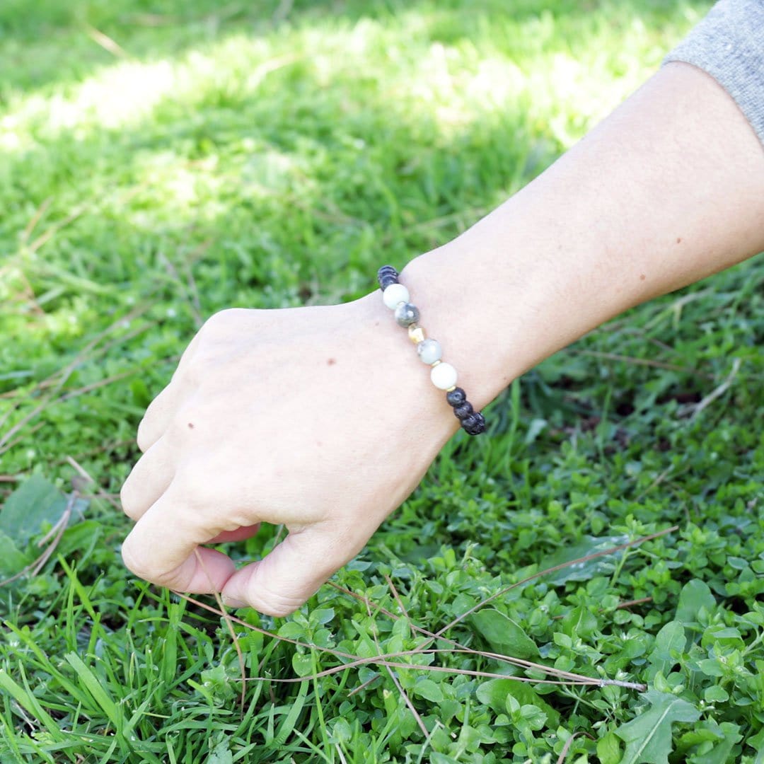 Bracelets - Throat Chakra Aromatherapy Lava Rock Bracelet