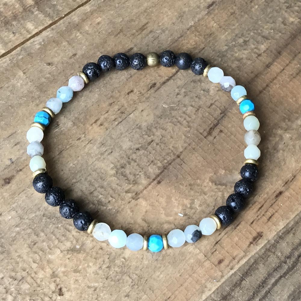 Bracelets - Throat Chakra Essential Oil Diffuser Bracelet